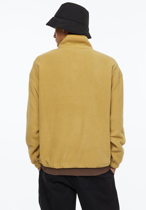 H&M - Oversized fit fleece top - dark yellow