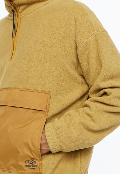 H&M - Oversized fit fleece top - dark yellow