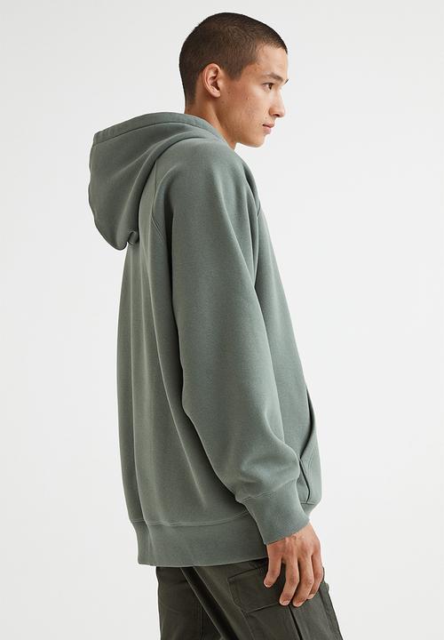 H&M - Oversized fit hoodie - dark sage green