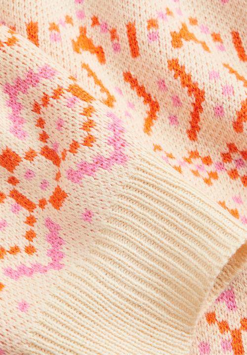 H&M - Jacquard-knit jumper - light beige/ patterned