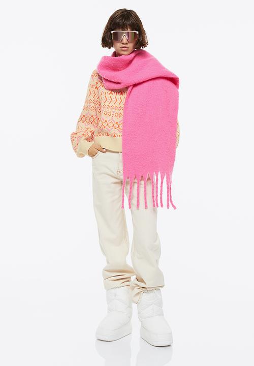 H&M - Jacquard-knit jumper - light beige/ patterned
