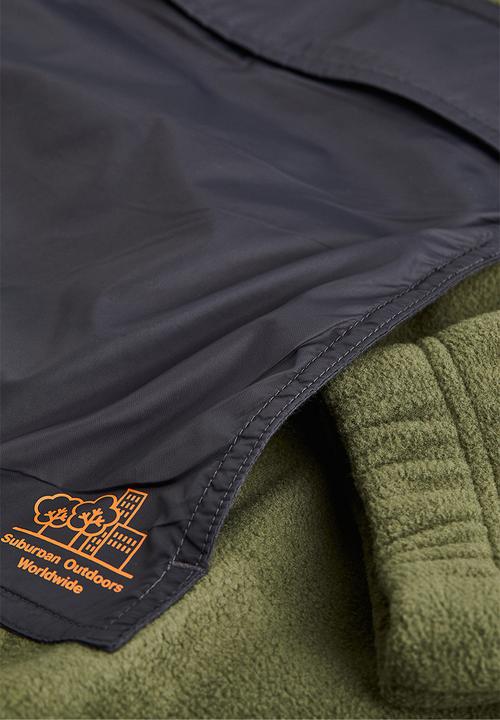 H&M - Oversized fit fleece top - khaki green/black