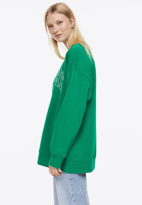 H&M - Oversized sweatshirt - green,multi