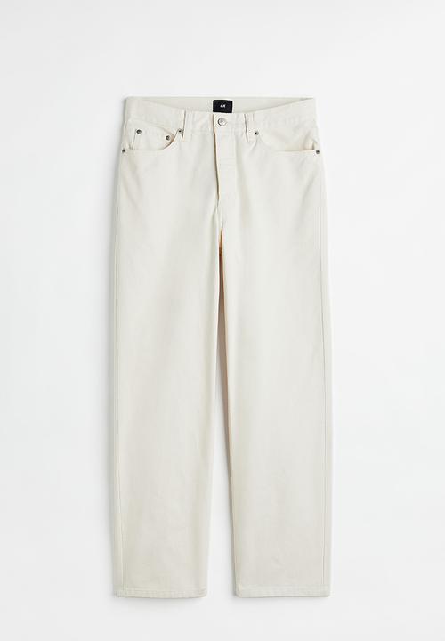 H&M - Loose fit 5-pocket twill trousers - white