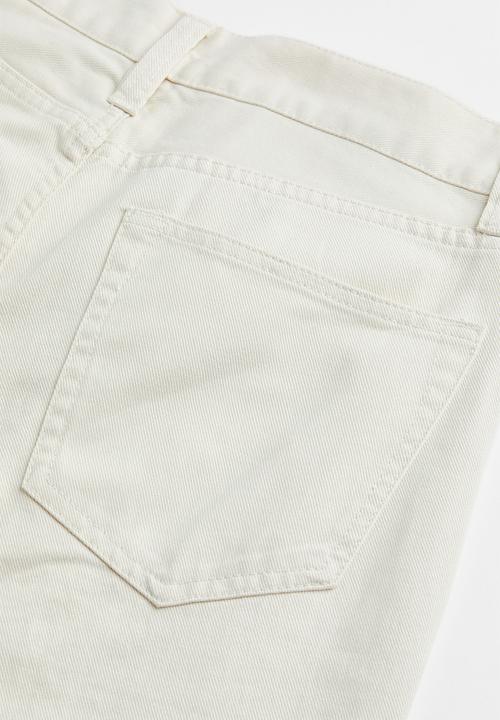 H&M - Loose fit 5-pocket twill trousers - white