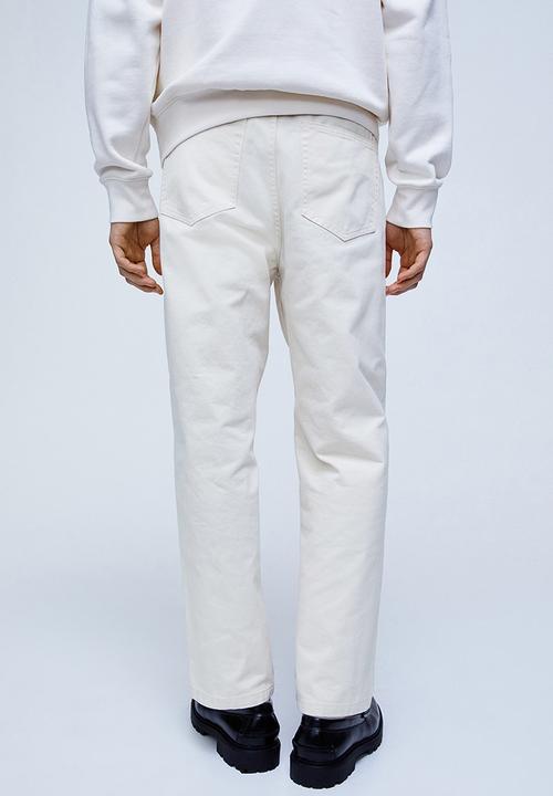 H&M - Loose fit 5-pocket twill trousers - white
