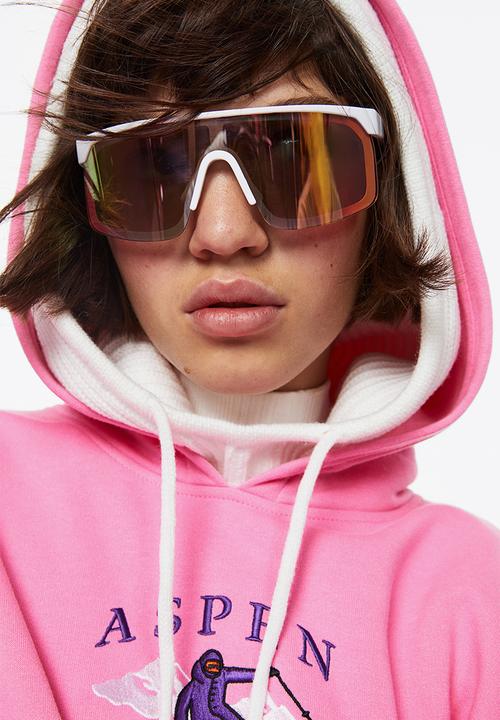 H&M - Oversized printed hoodie - pink/aspen
