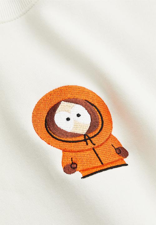 H&M - Regular fit printed sweatshirt - white/south park
