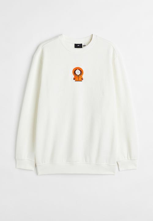 H&M - Regular fit printed sweatshirt - white/south park