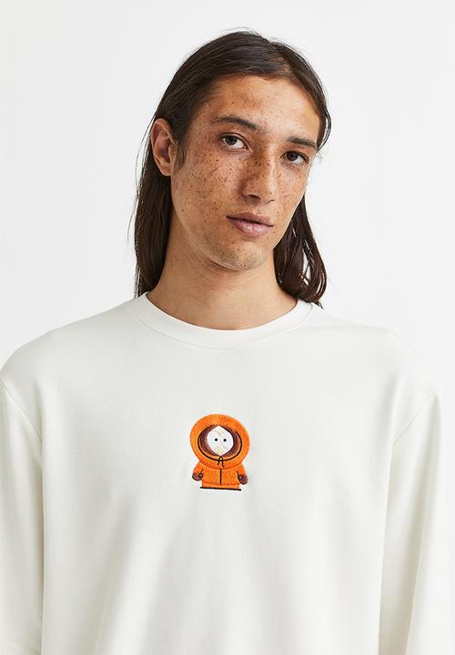 H&M - Regular fit printed sweatshirt - white/south park
