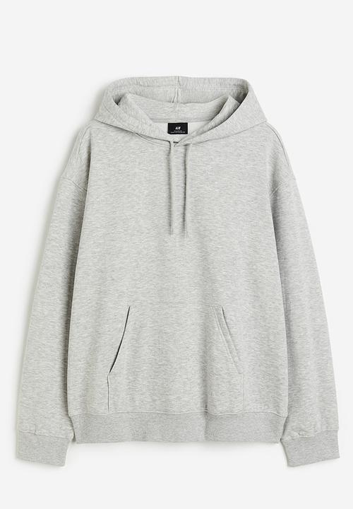 H&M -  Relaxed fit hoodie - light grey marl