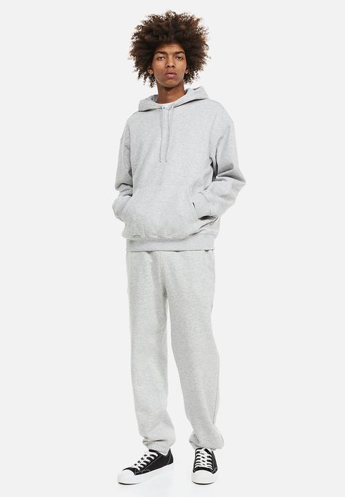 H&M -  Relaxed fit hoodie - light grey marl