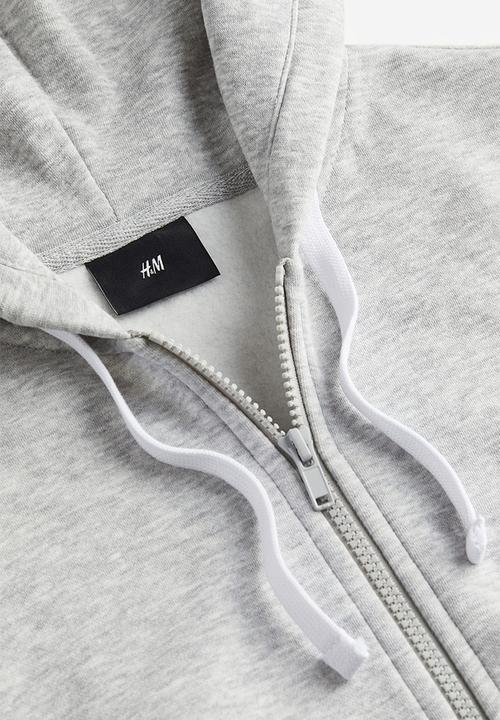 H&M - Relaxed fit zip-through hoodie - grey marl