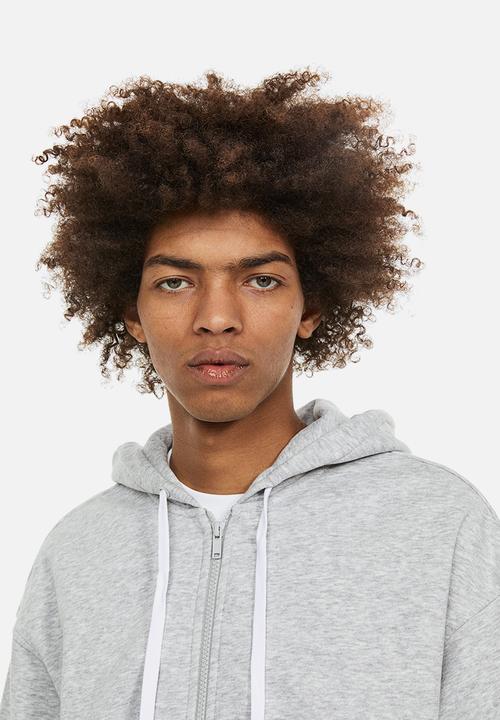 H&M - Relaxed fit zip-through hoodie - grey marl