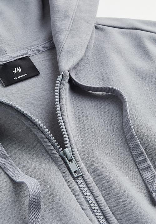 H&M - Relaxed fit zip-through hoodie - light green