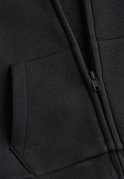 H&M - Zip-through hoodie - black