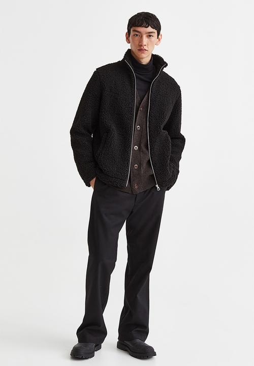 H&M - Regular fit teddy jacket - black