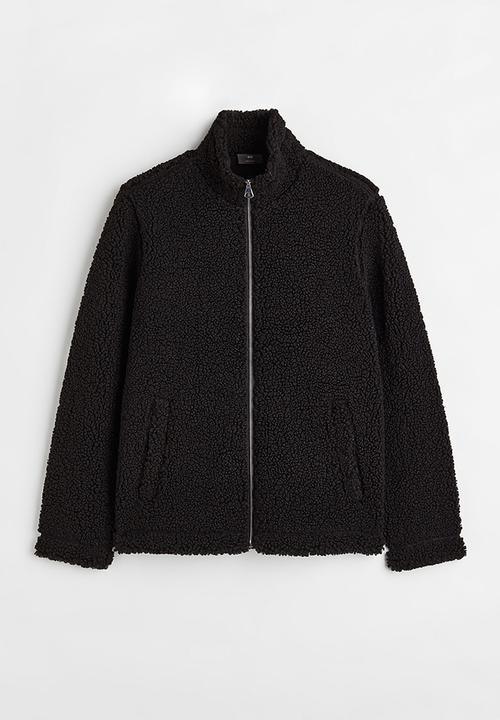 H&M - Regular fit teddy jacket - black