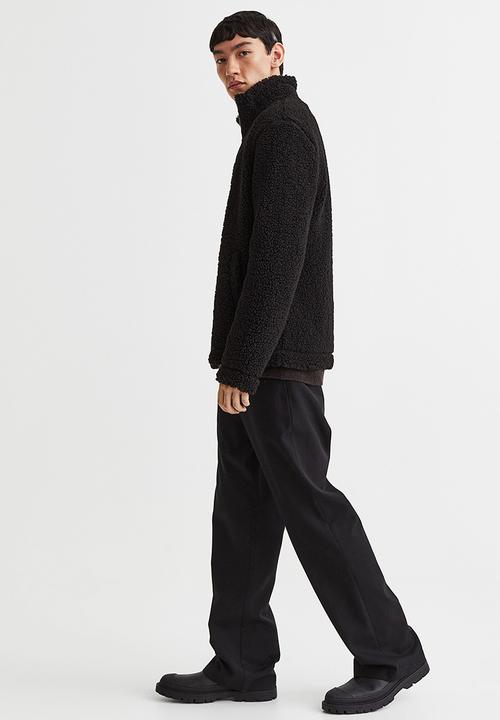 H&M - Regular fit teddy jacket - black