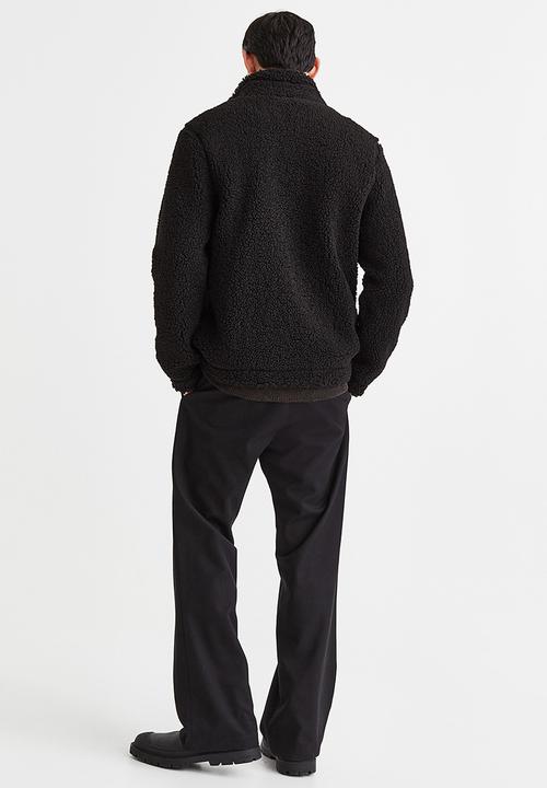 H&M - Regular fit teddy jacket - black