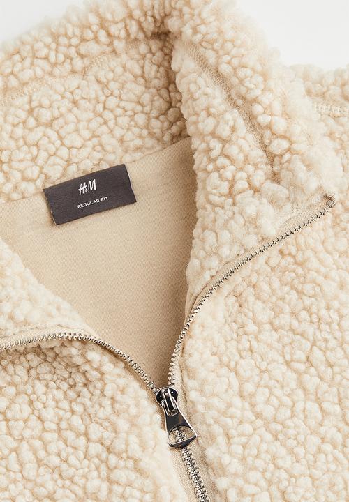 H&M - Regular fit teddy jacket - light beige