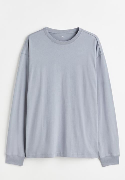 H&M - Relaxed fit jersey top - steel grey