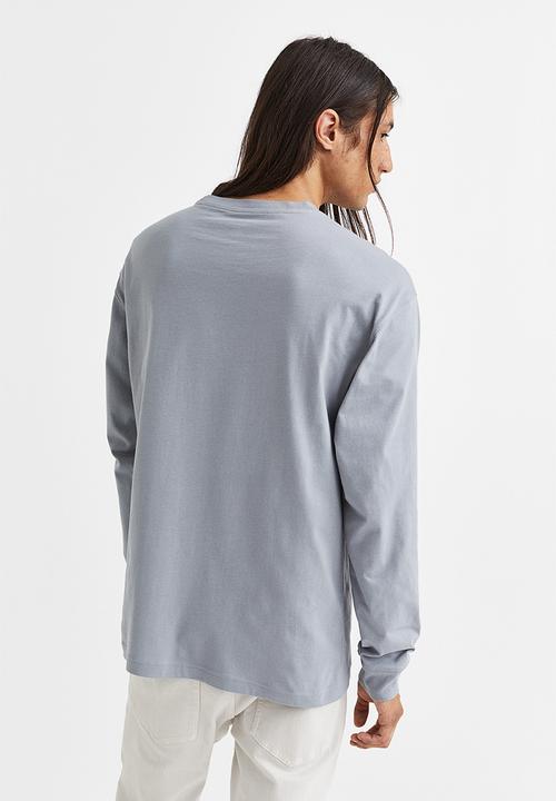H&M - Relaxed fit jersey top - steel grey