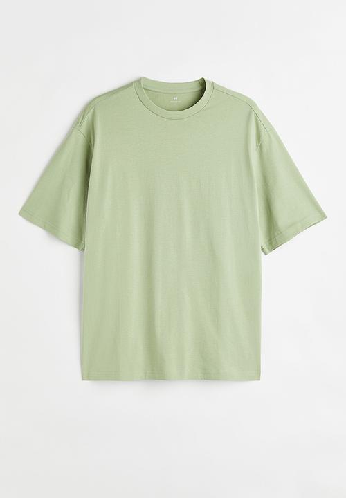H&M - Relaxed fit T-shirt - light sage green