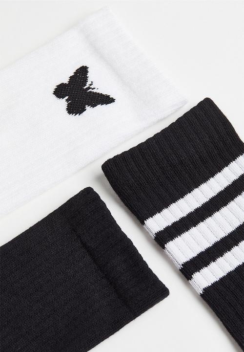 H&M - 3-pack socks - black/multi/white
