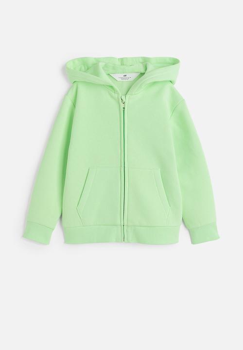 H&M - Zip-through hoodie - sage