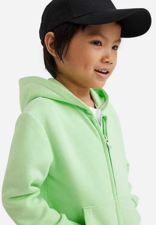 H&M - Zip-through hoodie - sage