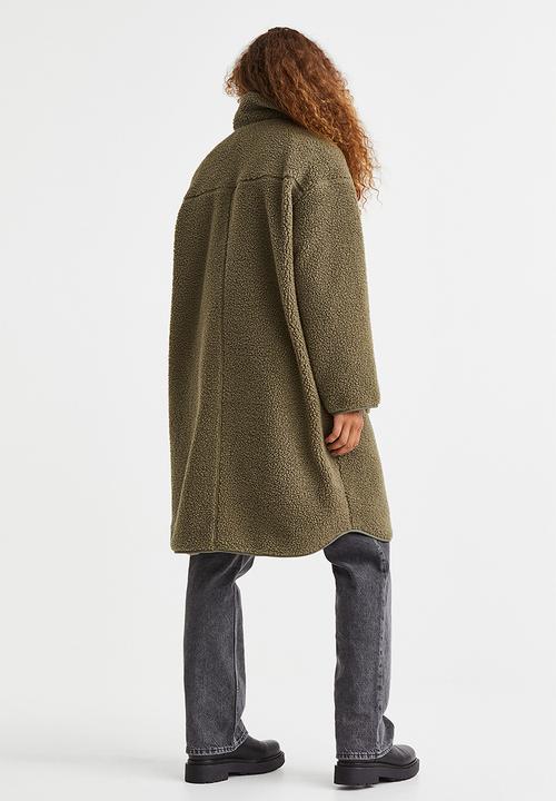 H&M - Teddy jacket - dark khaki green