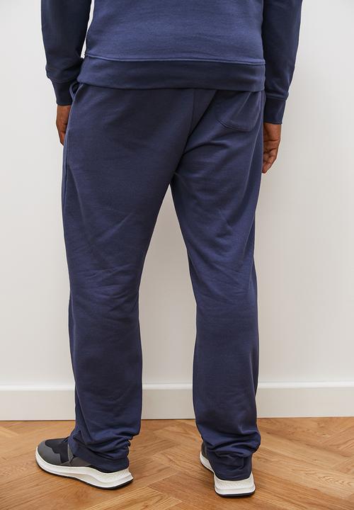 Lark & Crosse - Regular tapered open hem sweatpants - navy