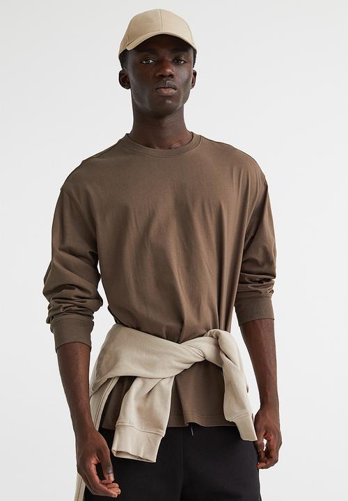 H&M - Relaxed fit jersey top - brown