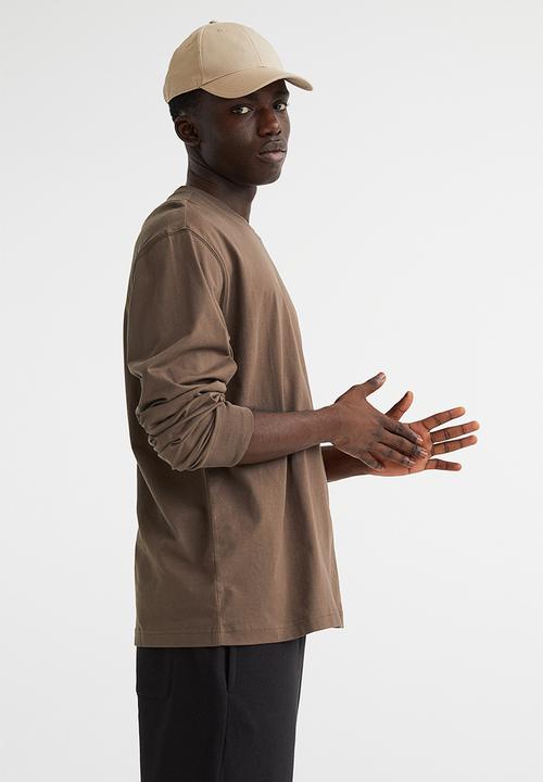 H&M - Relaxed fit jersey top - brown