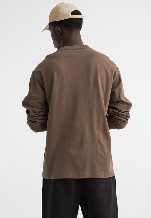 H&M - Relaxed fit jersey top - brown