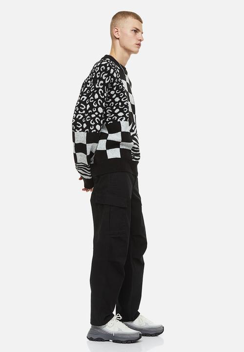 H&M - Regular fit twill cargo trousers - black