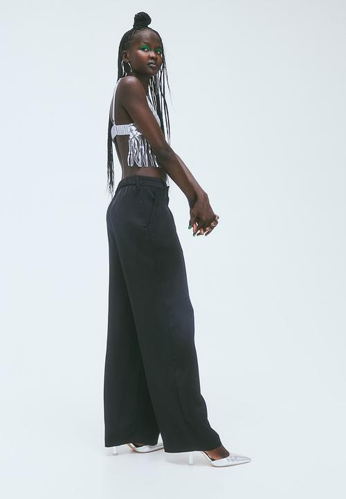 H&M - Wide trousers - black