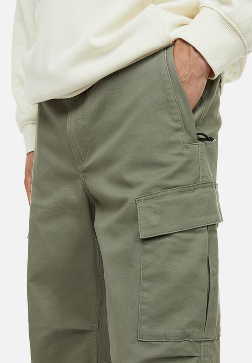 H&M - Regular fit twill cargo trousers - khaki green