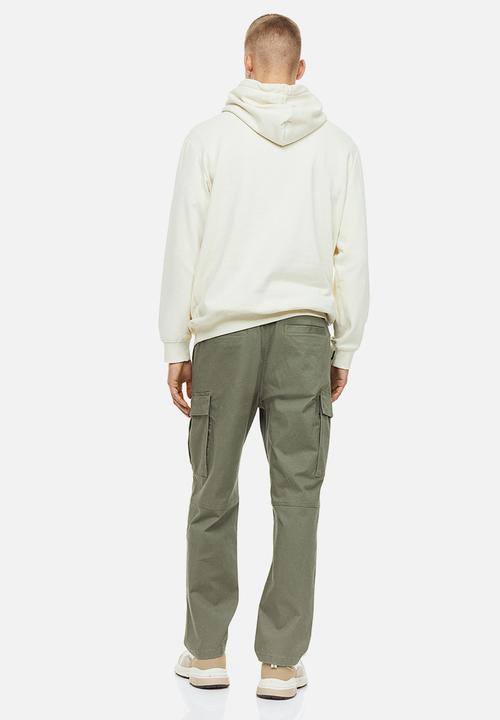 H&M - Regular fit twill cargo trousers - khaki green
