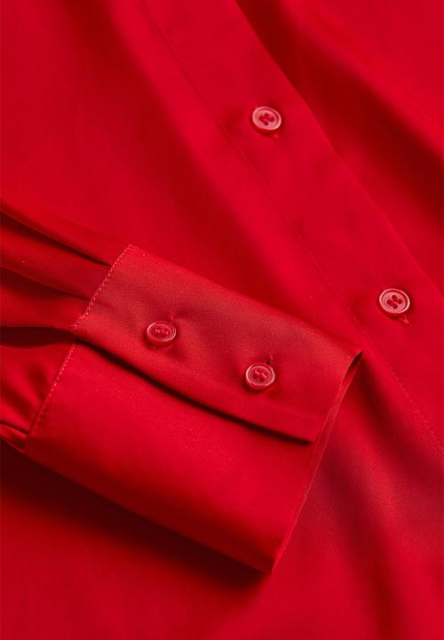 H&M - Pointed collar shirt - red