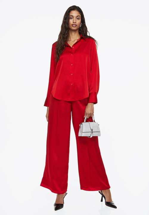 H&M - Pointed collar shirt - red
