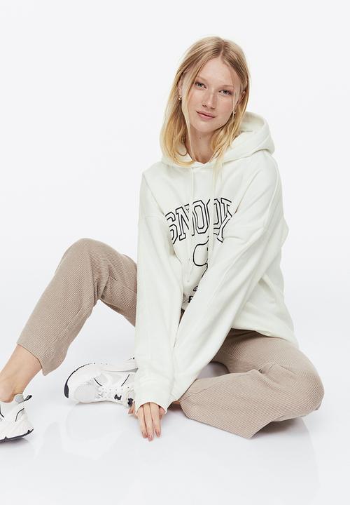 H&M - Oversized hoodie - white/snoopy
