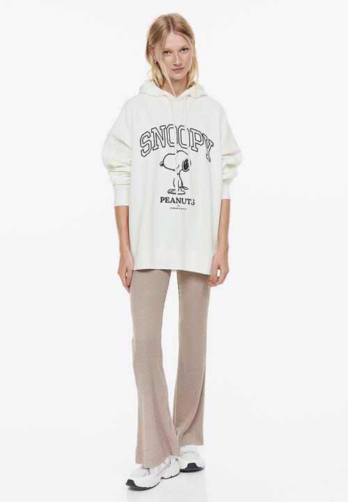 H&M - Oversized hoodie - white/snoopy