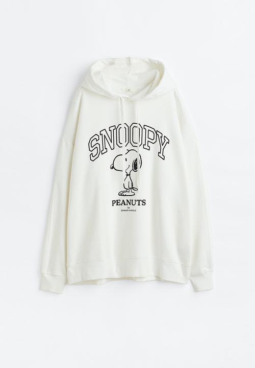 H&M - Oversized hoodie - white/snoopy