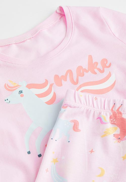 H&M - Jersey pyjamas - pink/unicorns