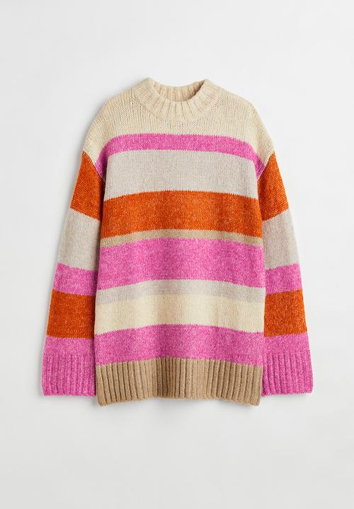 H&M - Jumper - pink/striped