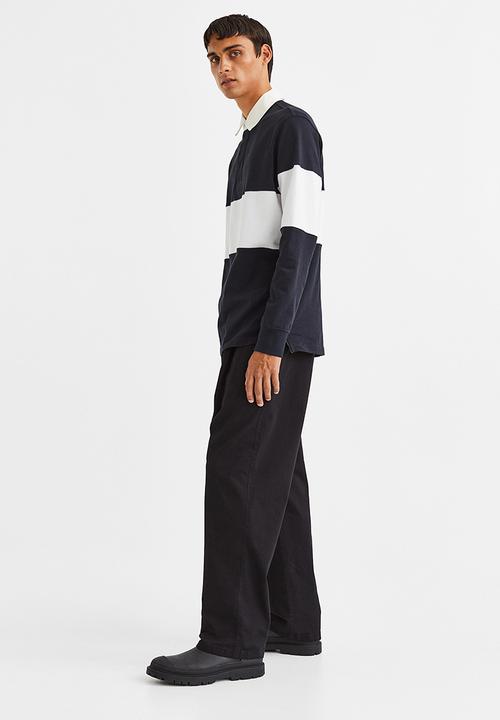 H&M - Relaxed fit twill trousers - black