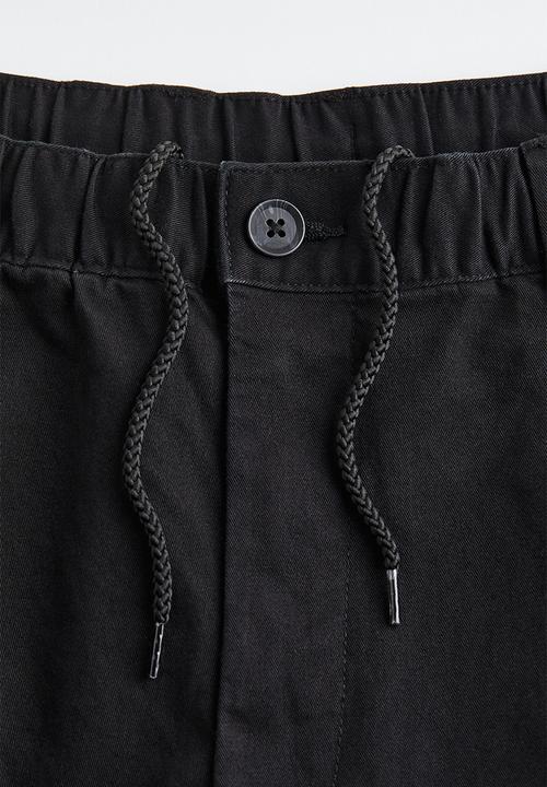 H&M - Relaxed fit twill trousers - black