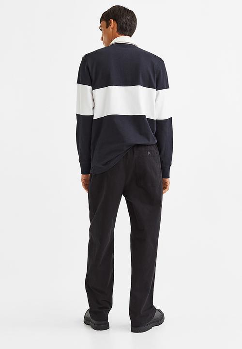H&M - Relaxed fit twill trousers - black